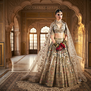 Conjunto de Lehenga Choli para Boda India STAR IMPEX, Vestido Tradicional de Seda Bordado hasta el Suelo para Mujer, Corte Regular, Envío Rápido - Product Image 5