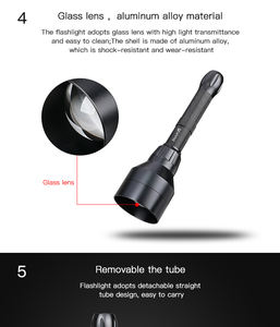 Meilleures lampes de poche LED étanches pour l'extérieur 850nm 940nm <span class=keywords><strong>Torche</strong></span> infrarouge <span class=keywords><strong>longue</strong></span> <span class=keywords><strong>portée</strong></span> Illuminateur IR Chargement USB Corps de <span class=keywords><strong>lampe</strong></span> en aluminium - Product Image 6