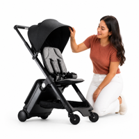 Poussette pliable pour bébé, chariot compact en aluminium, poussette de voyage pour avion, utilisable en intérieur et en extérieur