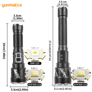 XHP360 ไฟฉายกำลังสูง 30W LED จอแสดงผลดิจิตอลแบบชาร์จไฟได้ระยะไกลไฟฉายยุทธวิธี - Product Image 2