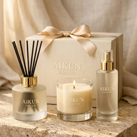 AIKUN Vente en gros de diffuseurs d'arômes écologiques personnalisés avec logo, flacon en verre pour huile aromatique, bâtonnets en rotin, ensemble de diffuseurs pour hôtel et maison