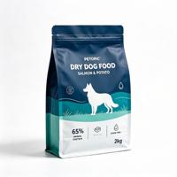 Pochette personnalisée à fermeture éclair pour aliments pour chiens, emballage pour aliments pour animaux de compagnie, sac en plastique imprimé résistant à l'humidité