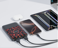 BOLOMI Private Mold PB-XK01 22.5W 10000mAh Power Bank Layar Dinamis Pola Gunung Berapi atau Petir Tampilan Digital