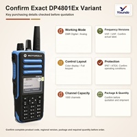 Radio portable Motorola DP4801Ex DMR VHF ou UHF, 1000 canaux, GPS, audio intelligent, clavier complet, IP67, pour projets industriels