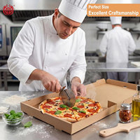 Boîtes à pizza portables imperméables de qualité alimentaire 10x10x175 pouces (lot de 20) |   Carton ondulé Kraft |   Chewing-gum Keep Pizzas