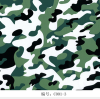 Film PVA hydrographique camouflage et motif arbre Tsautop 50 cm pour impression par transfert d'eau sur plastique, métal et céramique