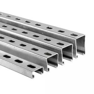 Galvanized Steel Strut Structure C Channel Steel U Z Type Unistrut Channel For Solar Mounting