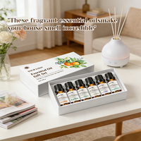 Coffret Cadeau d'Huiles Essentielles de Lavande et d'Arbre à Thé 100% Pures et Biologiques avec Acide Kojique et Citron Vert pour l'Aromathérapie et le Soulagement du Stress