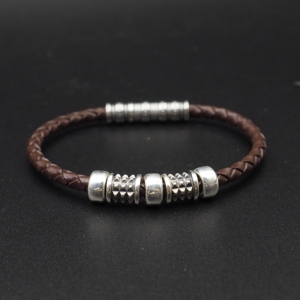 Regalo di compleanno bracciale da uomo fascia da polso di dimensioni personalizzate Unsex Wish Silver Part - Product Image 6