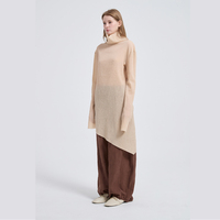 Pull en coton 100% pour femme, style japonais minimaliste, tricot doux pour le bureau et les tenues quotidiennes