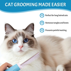 Peine para Mascotas de Acero Inoxidable, Cepillo para Eliminar Pelo de Mascotas, Cepillo Desenredante para Perros de Pelo Largo y Corto - Product Image 6