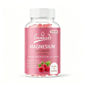 Gomitas de Glicinato de <span class=keywords><strong>Magnesio</strong></span> de Marca Privada OEM ODM para Calmar, Dormir, Relajarse y Recuperar Músculos, Sabor Frambuesa, 60 Unidades, Vegano, Fabricante - Product Image 2