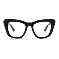 Lunettes anti-lumière bleue rétro œil de chat SM24021 - Monture légère en PC avec verres en résine transparente pour hommes et femmes (6 couleurs)
