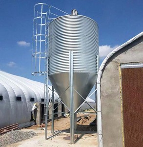 Torre de Alimentación con Depósito de Alimento de 10-50 Toneladas para Granjas de Cerdos y Pollos, Material de Lámina Galvanizada, Línea de Alimentación Automatizada - Product Image 4