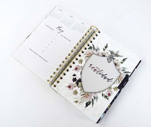 Premium papelería <span class=keywords><strong>español</strong></span> de oro en espiral semanal planificador <span class=keywords><strong>diario</strong></span> con bolsillo divisor de pestañas - Product Image 3