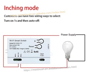 Módulo <span class=keywords><strong>de</strong></span> Interruptor Inteligente para el Hogar, Tuya WiFi, 1 Canal, 7-32V, 10A, Relé, Control Remoto por Radiofrecuencia, Temporizador Inteligente, Compatible con <span class=keywords><strong>Alexa</strong></span> y Google Home - Product Image 4