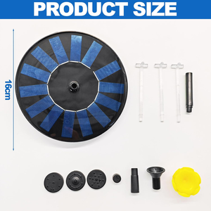 2025 nouvelle fontaine solaire avec 7 modèles de pulvérisation pompe de fontaine flottante solaire pour étangs de jardin, fontaines, bains d'oiseaux, aquariums - Product Image 5