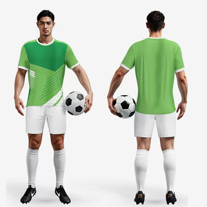 Nueva Camiseta de Fútbol Personalizada por Sublimación, Uniforme de Entrenamiento de Fútbol a la Moda, Pantalones Cortos Transpirables de Secado Rápido, Diseño de Cuello en V de Poliéster de Alta Calidad - Product Image 2