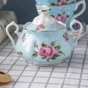 Service à thé européen en porcelaine fine, ensemble de thé anglais pour l'après-midi, tasses, soucoupes, sucrier, laitier, vaisselle à thé, 15 pièces, coffret cadeau - Product Image 4