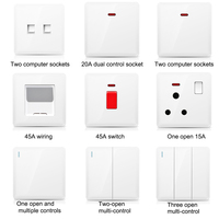 Usb Prise Murale Double Gang Uk Double Prise Prise De Courant 2 Port Usb 2.1A Plaque Rectangulaire Électrique Chargeur Pour La Cuisine De Bureau