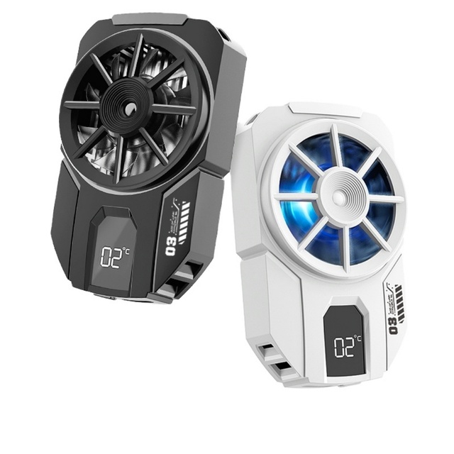 MEMO DLA3 Competitive Cooling Fan Mobile Phone LED Display Portable Gaming Phone Cooler with Blue Light