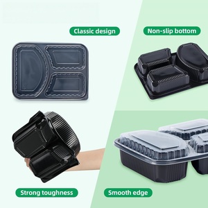 Emballage alimentaire personnalisé à emporter, boîte à lunch jetable, boîte en plastique PP, récipient alimentaire anti-fuite avec couvercle - Product Image 4