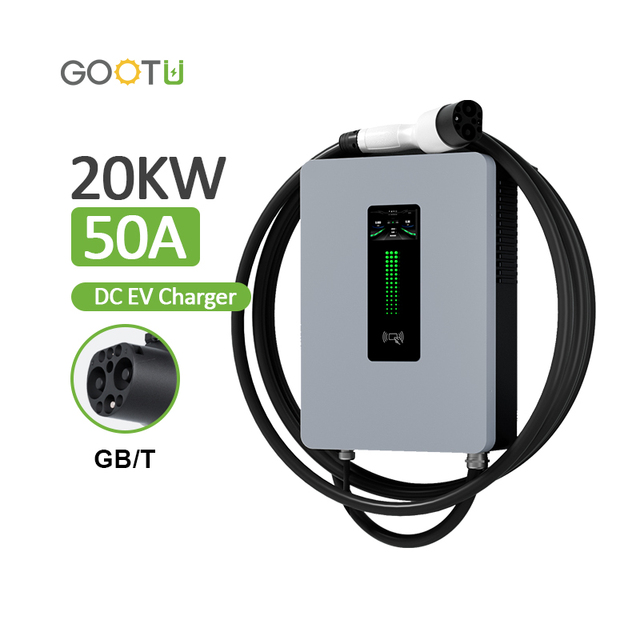 Gootu Wall Mounted Ev Home Charging Stations Gbt Ccs2 Electric Car Chargers 7Kw 20Kw Ev Dc Fast Charger