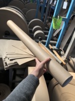 Tubo de Papel Cilíndrico de 218 x 2.5 x 100 mm Directo de Fábrica, Caja Redonda con Impresión Personalizada para Embalaje de Regalos