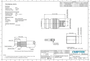 6GHz N Female Crimp For LMR400 Cable Rf Coaxial Connectors