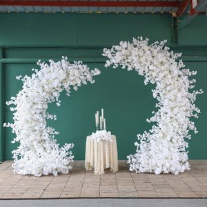 Trắng hoa anh đào với trái tim/Hình dạng mặt trăng/vòm/Vòng tròn/sừng Kệ đám cưới backdrop hoa cửa bên sân khấu hoa khung - Product Image 1