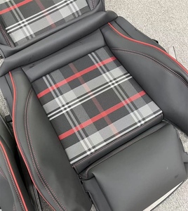 Coprisedile auto in pelle Nappa nera personalizzata per Volkswagen GTI - Product Image 5