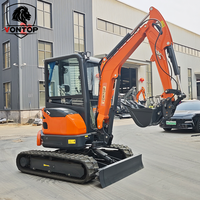 Mini-excavatrice 3 tonnes avec moteur Kubota, livraison gratuite, excavatrice, mini-pelleuse, mini-excavatrice sur chenilles pour la ferme