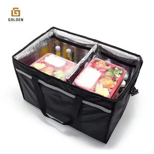 Sac isotherme promotionnel non tissé pour la livraison de nourriture, fourre-tout, gâteau à déjeuner, <span class=keywords><strong>crème</strong></span> glacée, logo personnalisé doré - Product Image 2