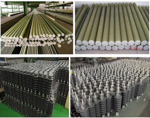 Индивидуальный диаметр 24 мм высокопрочный Стекловолоконный изолированный твердый стержень для применения высокого напряжения - Product Image 6