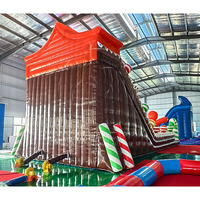 Beliebteste Weihnachts-Hüpfburg Kommerzielle Outdoor-Springen Bouncing Bouncer Weihnachten Aufblasbare Rutsche für Kinder spielen Spaß