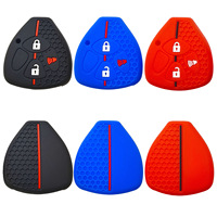 Étui de clé de voiture en silicone haut de gamme à 3 boutons, style nid d'abeille, FT-346 pour Toyota Corolla, Reiz, RAV4, Crown et Camry