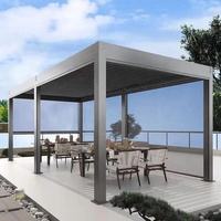 Pergola Bioclimatique Motorisée pour Terrasse Balcon en Aluminium avec Lames Orientables Décoration de Jardin Facile à Monter et Imputrescible