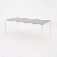 Ensemble Repas de Jardin d'Extérieur Moderne Tout Temps, Table et Chaises en Aluminium pour Terrasse et Restaurant