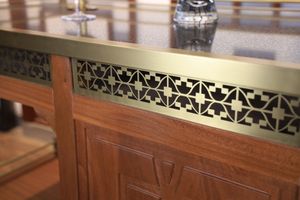 Chariot d'entretien ménager pour hôtel Chariot de rangement personnalisé de luxe en acier inoxydable pour restauration Chariot de service pour hôtel Chariot de rangement avec roues - Product Image 3