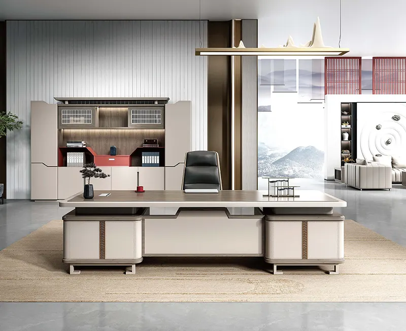 Высококачественная офисная мебель, директорский стол и комплект шкафов, роскошный офисный стол руководителя
