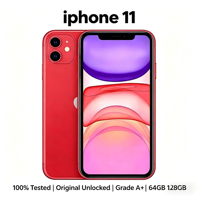 iPhone 11 Usado Grado A+ Original Desbloqueado 64GB 128GB Todos los Colores 100% Salud de la Batería Venta al por Mayor