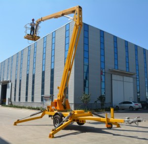 16m Teleskop-Hubarbeitsbühne Hydraulischer Personenlift Anhänger-Montierte Gelenkarbeitsbühne Preis - Product Image 2