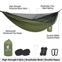 Hamac de voyage pour enfant, anti-retournement, anti-moustiques, moustiquaire, auvent de camping, capacité de 200 kg, longueur de 290 cm, utilisation toutes saisons