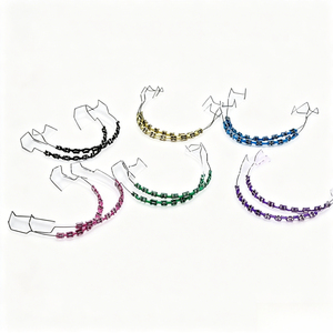 Full Color Dental <b>Bracket</b> Decorative Chain Removable Fashion Chain for Orthodontic Model & Tooth Brace DIY Oral Accessory - Product Image 1