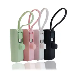 Warmer Welcomed Customized Wholesale Keychain Emergency 5000mAh Caspule Mini Portable Power Bank for iPhone Android Cell Phone