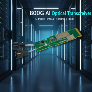 ตัวรับส่งสัญญาณใยแก้วนำแสง 800G สำหรับ AI Cluster OSFP DR8 1310nm PAM4 ไฟเบอร์โหมดเดี่ยว 500 ม. MPO16 ศูนย์ข้อมูล - Product Image 1