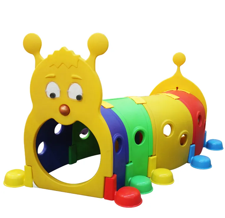 Mainan Anak-anak Dalam Ruangan atau Luar Ruangan Elf Ulat Plastik Mainan Terowongan Merangkak Peralatan Taman Bermain
