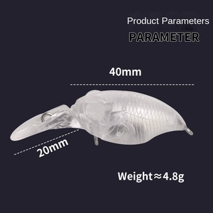 Nhà Máy Bán Buôn Luya Griffin Nổi Nước Mồi 5.7Cm/5G ABS Cứng Mồi Với Trong Suốt Trống Cho Cá Chép Mục Tiêu Loài - Product Image 3