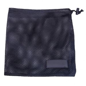 Custom Logo Eco-friendly <b>Recycled</b> Reusable Polyester Mesh Beach Towel Gym Yoga Beach Drawstring <b>Bag</b> - Product Image 3
