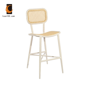 Diseño moderno nuevos productos al por mayor francés Silla <span class=keywords><strong>Ratan</strong></span> barra de Bar alta Silla taburete - Product Image 3